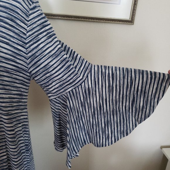 Lularoe Blue Stripe Maurine XL - Picture 2 of 4
